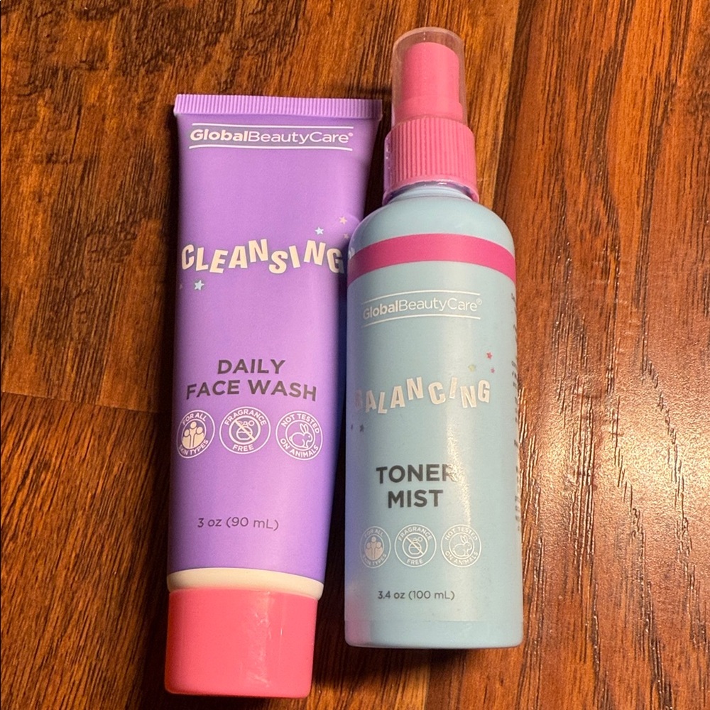 Cleansing Daily Face Wash and Balancing Toner Mist Set